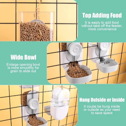 Hanging Pet Feeder & Water Dispenser